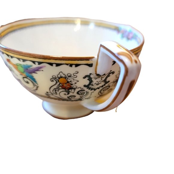 Crown Staffordshire Rennaissance Floral Tea Cup and Saucer England China CT318 - Picture 7 of 12
